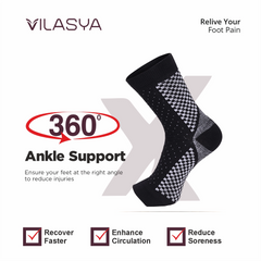 Black Neuropathy Socks – Compression Ankle Support for Foot Pain