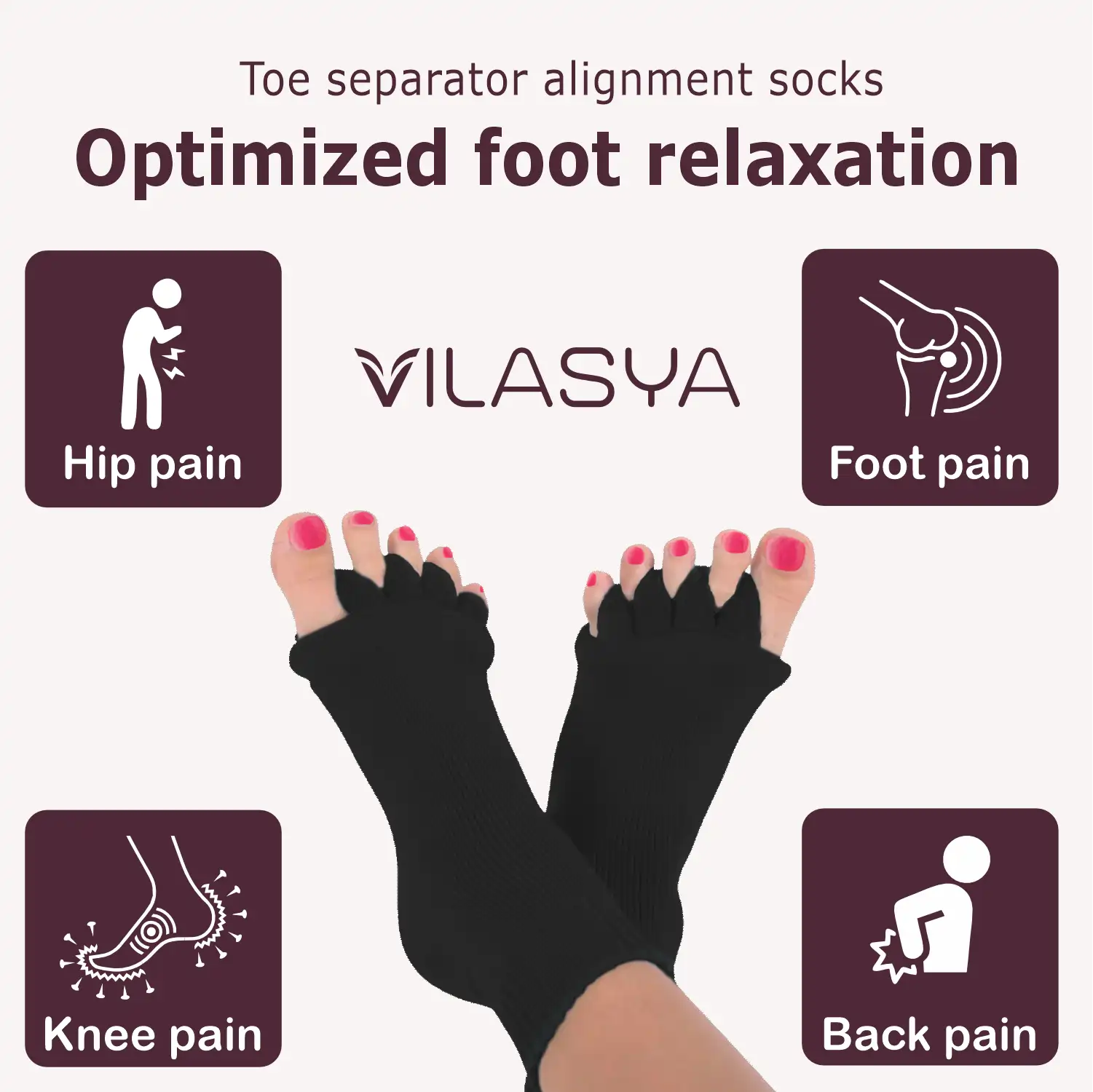 Black Foot Alignment Socks