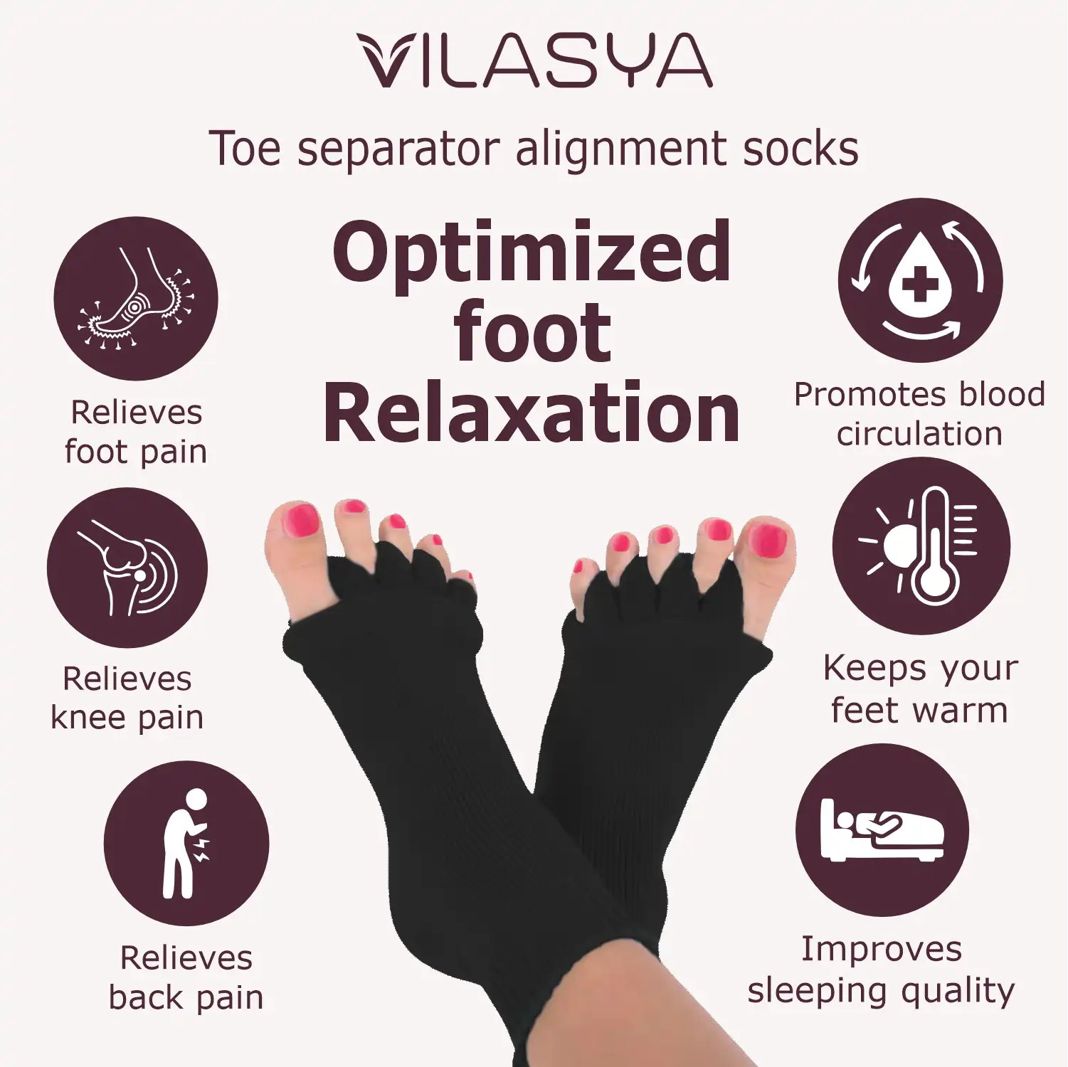 Black Foot Alignment Socks