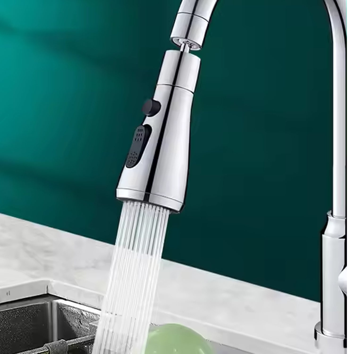 Kitchen Faucet with 3-Function Pull Down Sink Sprayer – Single Handle (1 Pc)