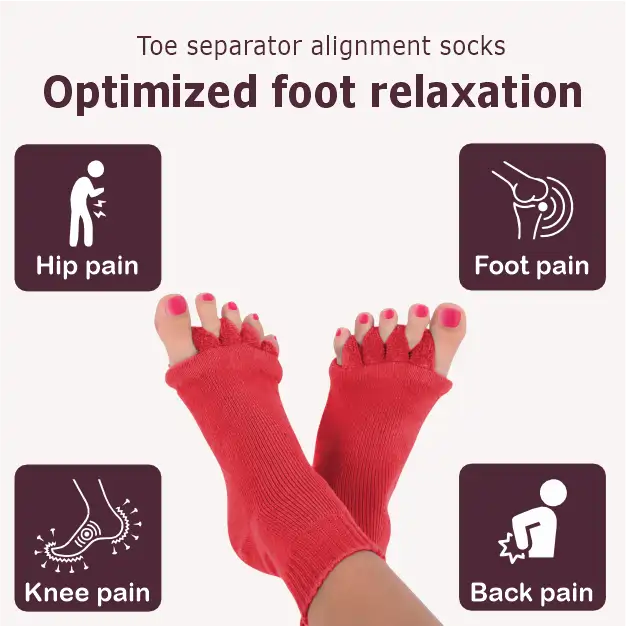 Maroon Foot Alignment Socks