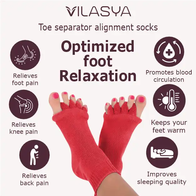 Maroon Foot Alignment Socks