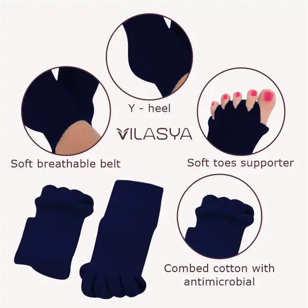 Navy Blue Foot Alignment Socks