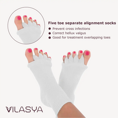 White Foot Alignment Socks
