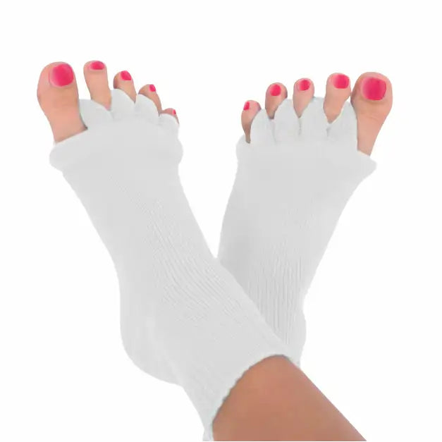 White Foot Alignment Socks