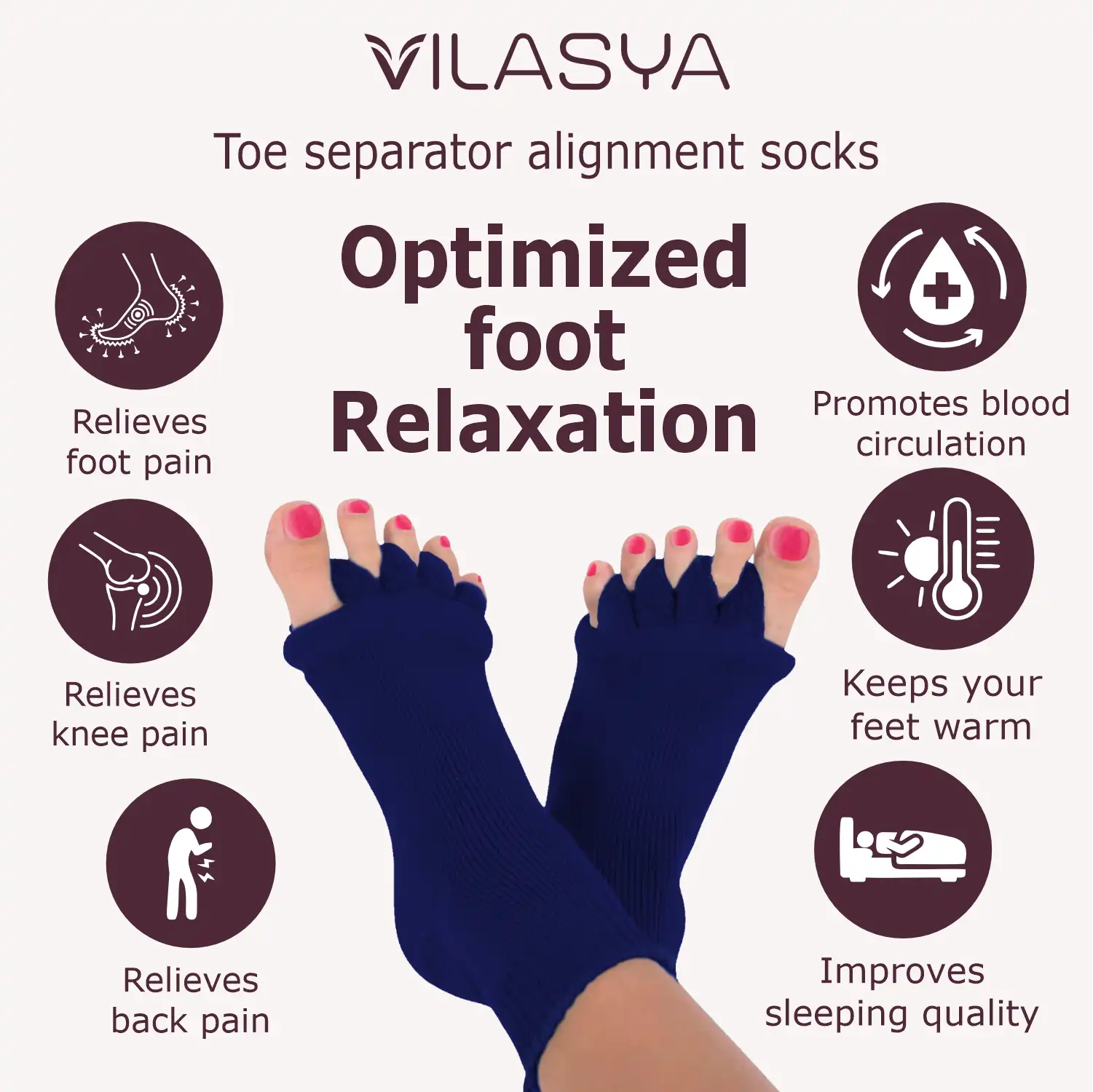 Blue Foot Alignment Socks